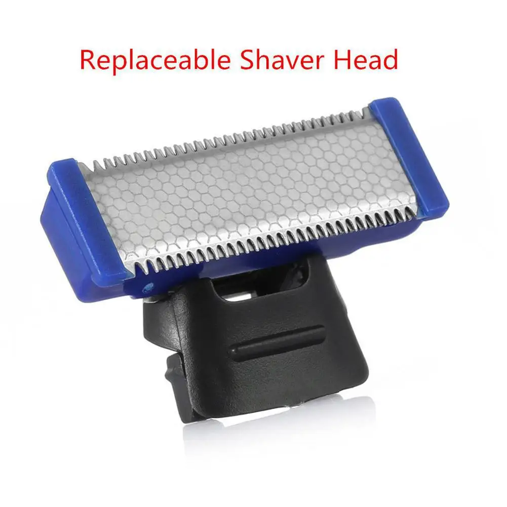 Мужская электрическая моющаяся перезаряжаемая бритва, Электрический станок для бритья, бритва, триммер для бороды - Цвет: cutter head