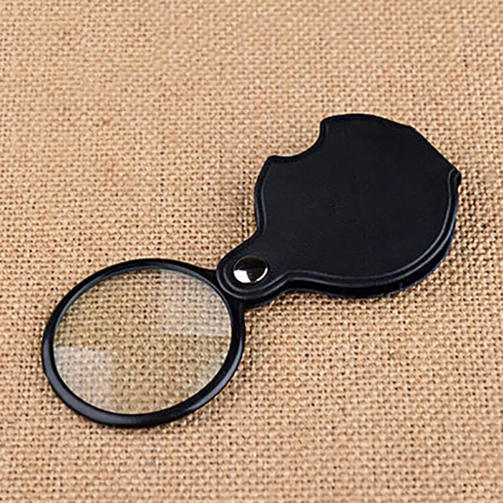 Black Mini Pocket Folding Jewelry Magnifier Magnifying Eye Glass Loupe Lens Wholesalein