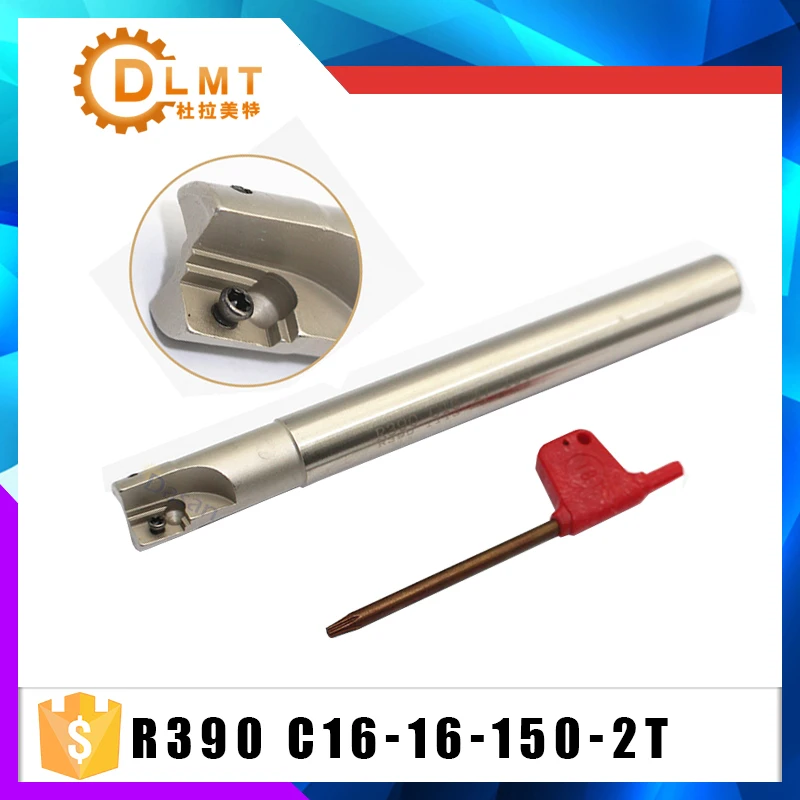 

R390 C16 16 150 2T Mill Cutter Holder 150L Indexable Face End Mill Arbor End Milling CNC Lathe Cutting Tool for APMT1135 Insert