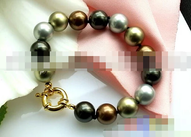 

free shipping 09781 MULTICOLOR SOUTHSEA SHELL PEARL BRACELET BANGLE