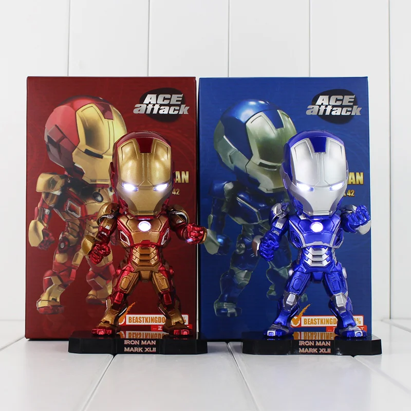 6''15cm 2Styles American The Movie Iron Man Figure Q Version Iron Man