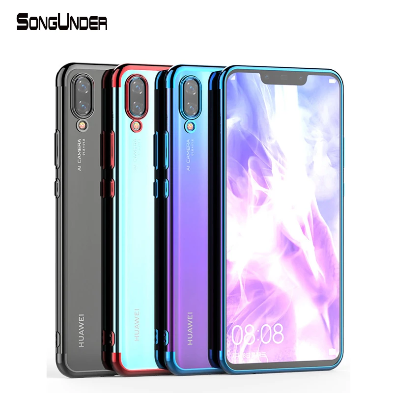 

Huawei Nova 3i Case Cover Transparent Plating TPU Soft Silicone Fundas Slim Back Cover For Huawei Nova3 4 Nova3i Phone Coque