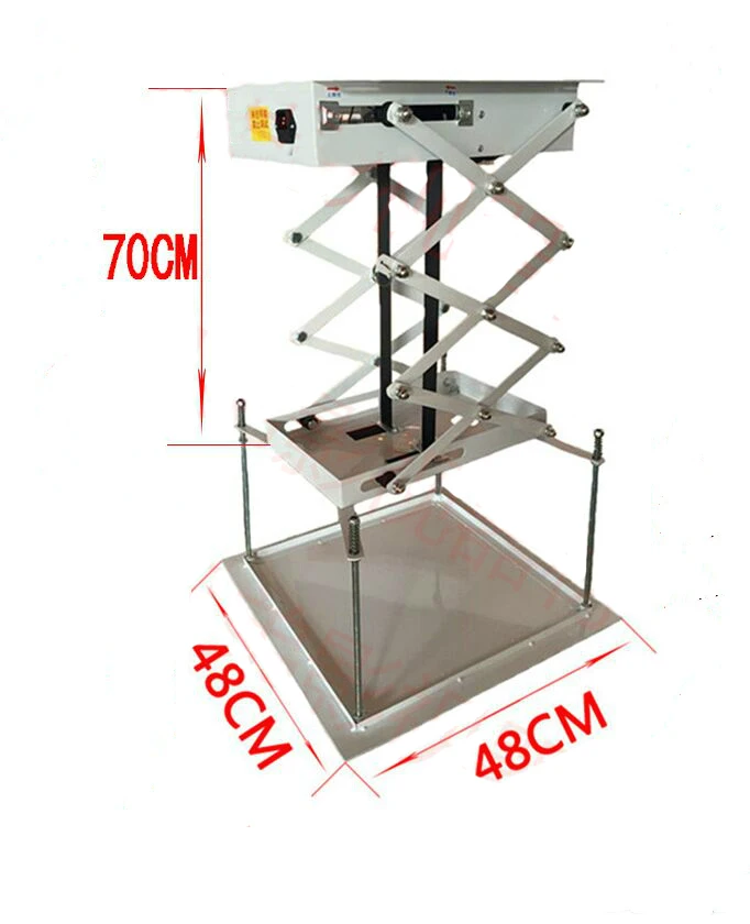 70 см кронштейн проектора потолочное крепление проектор лифт с пультом дистанционного управления моторизованный Электрический подъемник ножницы проектор кронштейны