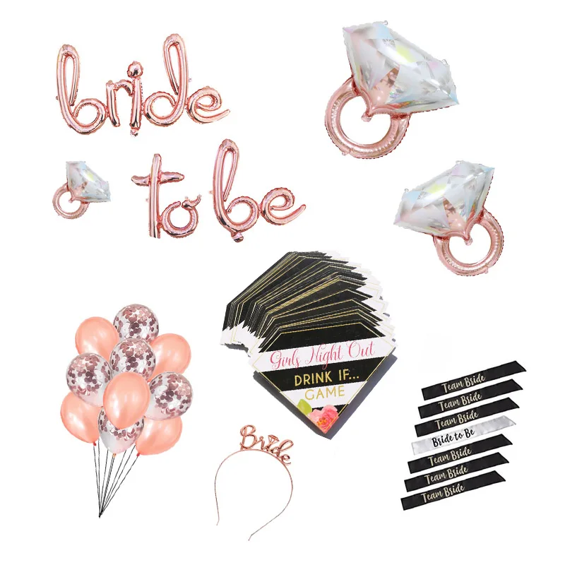 Hen Party Team Bride Sash Wedding Bridal Bachelorette BrideTo Be Balloon Wedding Photo Props Party Decoration PT5 (1)