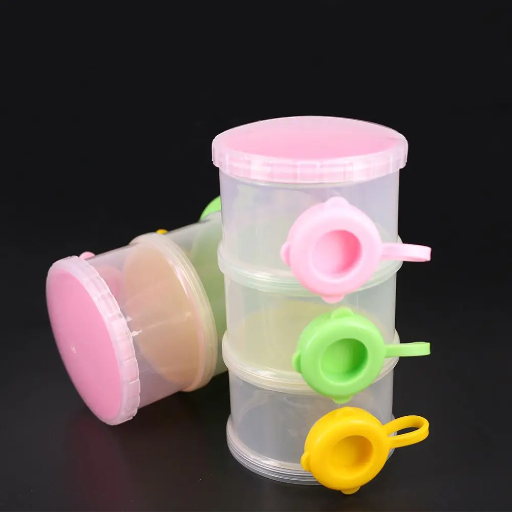 

Baby Feeding Milk Powder Food Dispenser Portable Travel Container Bottle 3 Cells Grid Box Storage Practical and convenient