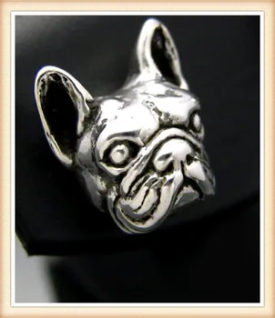 

2016 newest retro hippie french bulldog earring for woem men animal earring for watch women men stud Antique Silver/bronze/black