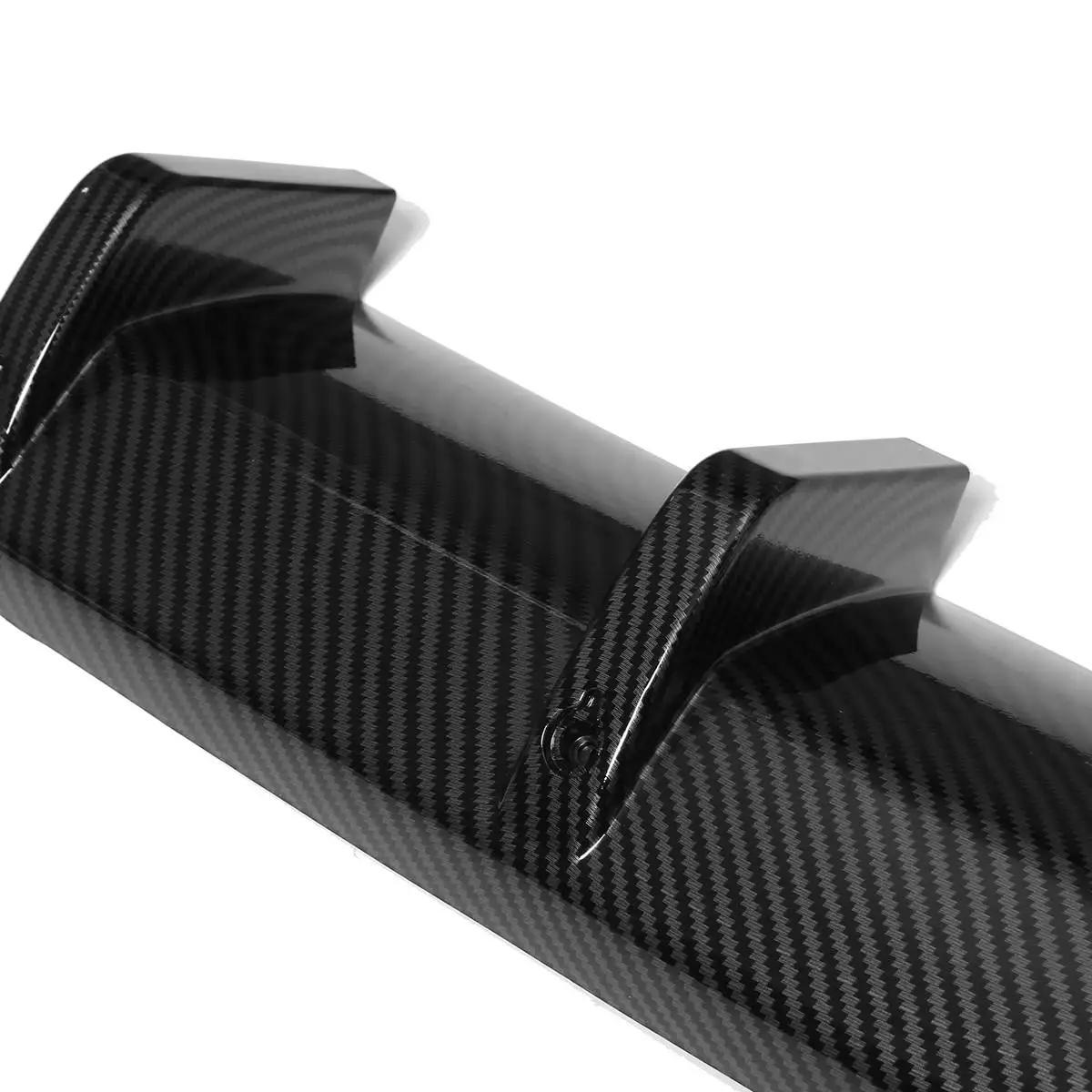 Автомобильный Стайлинг глянцевый черный/углеродное волокно вид 6 плавников Акула Универсальный Автомобильный диффузор, губа на задний бампер комплект надстройка бампер спойлер для губ