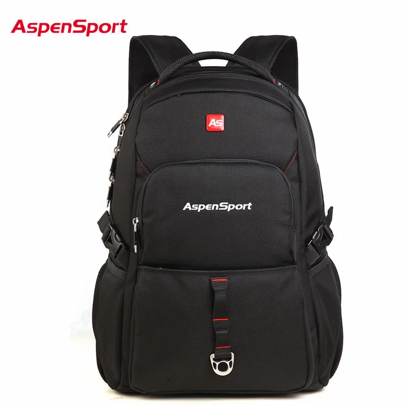 Aspensport, модный школьный рюкзак для мужчин, 15,6 дюймов, рюкзаки для ноутбука, высокое качество, сумка для колледжа, большая вместительность, черные сумки