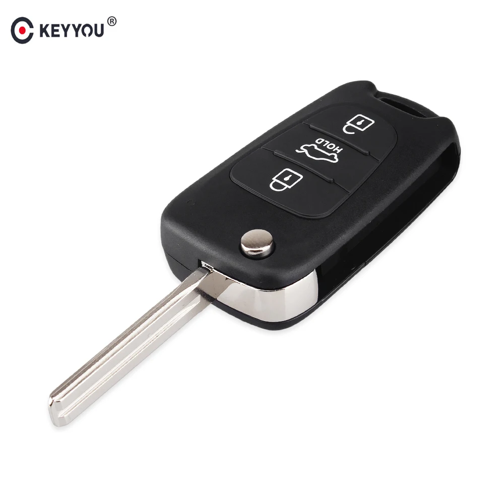 

KEYYOU 3 Buttons Flip Folding Remote Car Key Shell Cover Case For Hyundai Avante I30 IX35 Kia K2 K5 Sorento Sportage