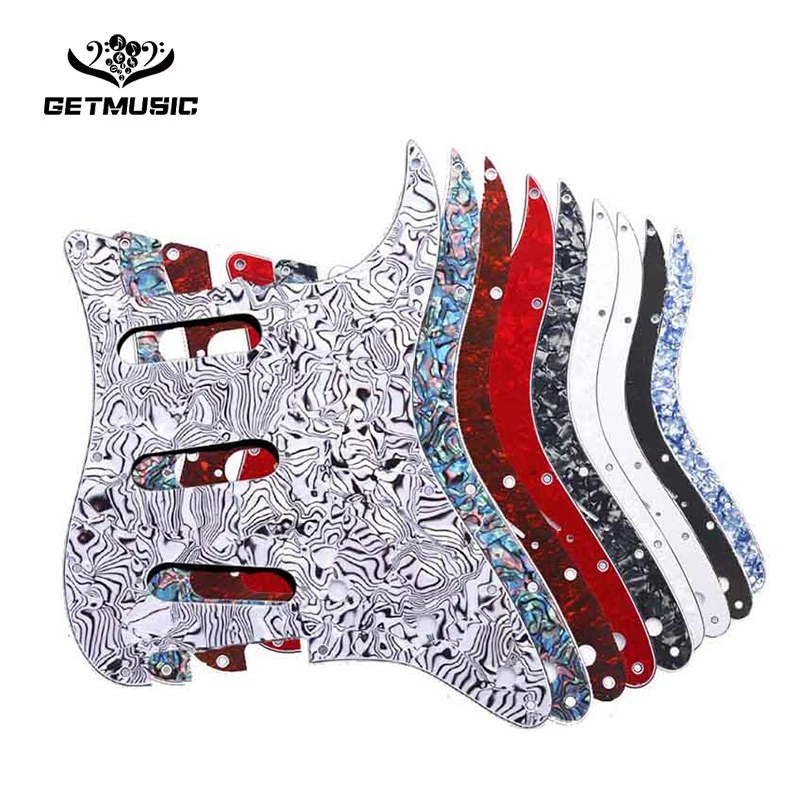 Набор из 11 отверстий для электрогитары Pickguard SSH HSS пластина царапин и винты гитары