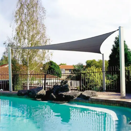 Tenda para cobrir área de piscinas do sol e raios UV Toldo Tela Solar Triangular Impermeável