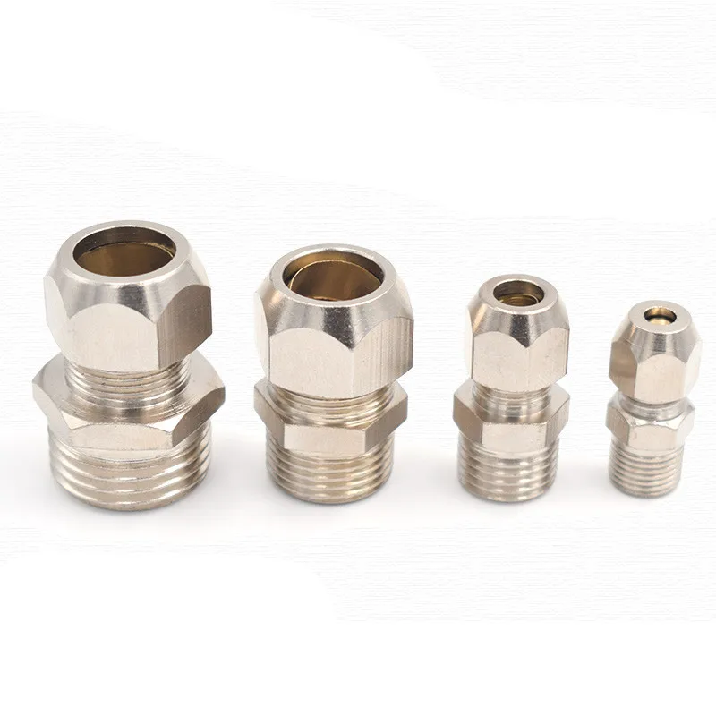 1/8 &quot1/4&quot 3/8 &quot1/2&quot BSP штекер с резьбой на 4 6 8 10 12 14 16 мм OD Трубы никелированный