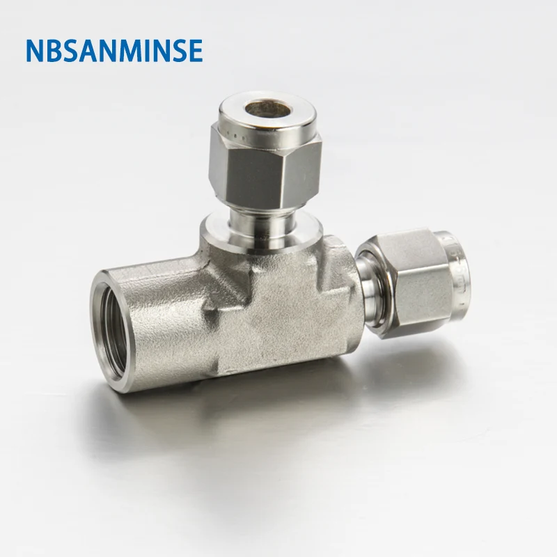 

NBSANMINSE 5Pcs/Lot FRT 18 1/8 1/4 3/8 1/2 Connector Coupling Female Tee Stainless Steel 316L Tube Plumbing Fitting High Quality