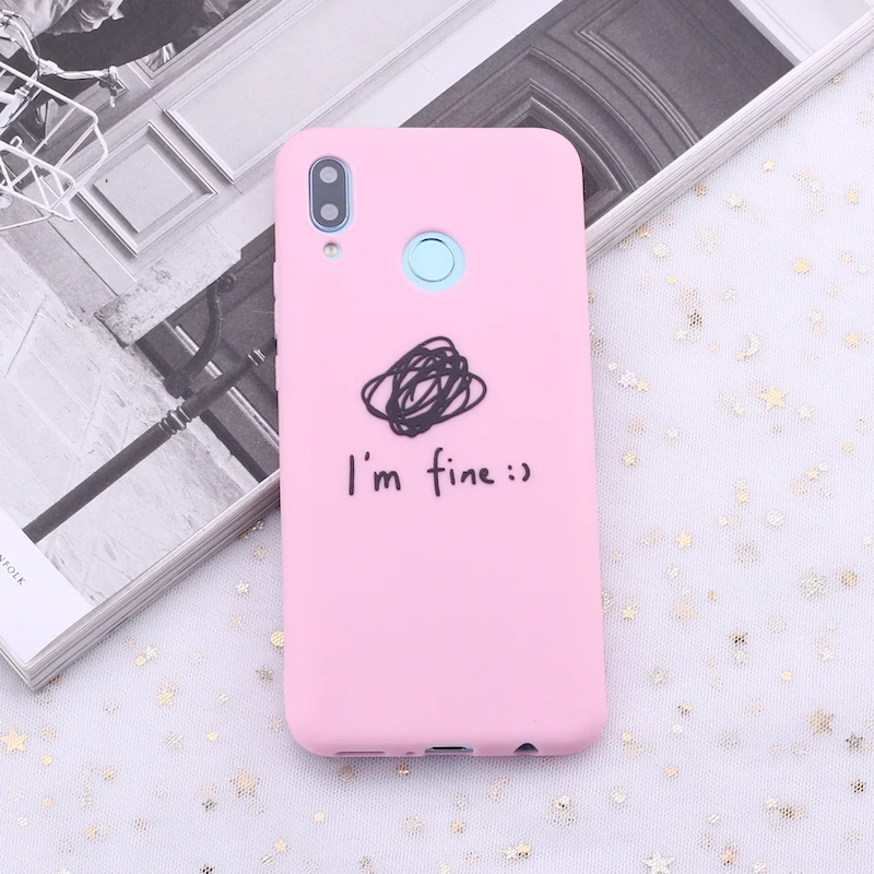 Силиконовый чехол для Huawei Honor Mate 10 20 Nova P20 P30 P Smart I am Fine Ok|Бамперы| |