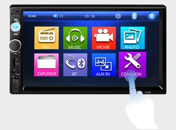 

Universal 2 din Car Multimedia Player Bluetooth Stereo FM Radio Video Audio MP3 MP4 MP5 USB AUX Auto Electronics autoradio