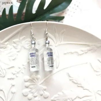 

Creative Earrings Ins Style Vodka Bottle Pendant Dangle Women Girls Party Jewelry Charms Unique Funny Handmade Simulation Photog