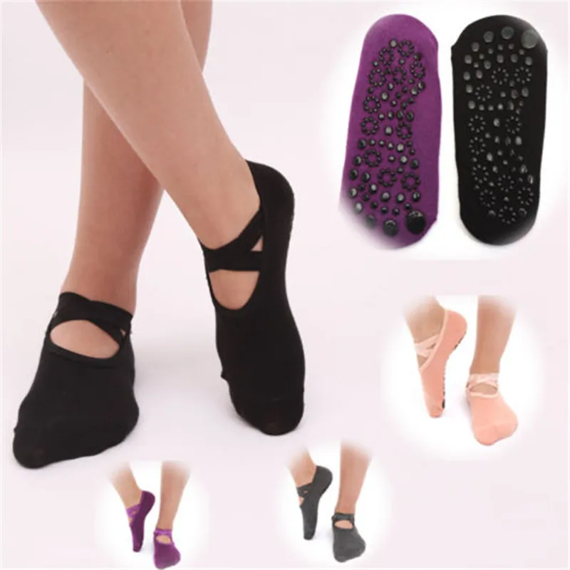 

HIRIGIN Women Bandage Cotton Active Socks Barre Socks Non Slip Skid Pilates Ballet USA