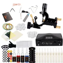 Полный набор тату-машин 1 Набор для татуировки пигментные чернила черный мощный комплект для татуировки перманентный макияж профессиональный набор для татуировки