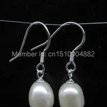 shitou 00158 бесплатно P& P AAA много 25 пар 7-8 мм пресноводные жемчужные серьги с серебряным крючком
