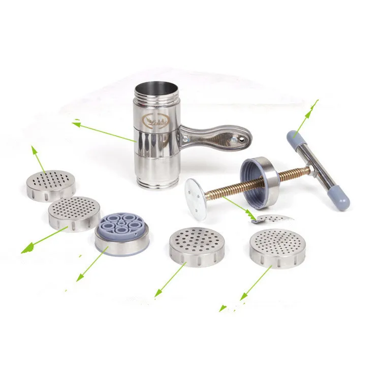 1PC Household Stainless Steel Manual Pasta Machine Hand Pressure Noodle Machine Noodle Maker With 5 Models OK 0286