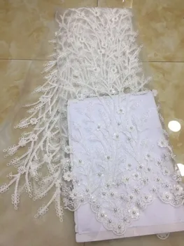 

Latest African Laces Fabrics Embroidered African Guipure French Lace Fabric 2018 African French Net Lace Fabric XZ17