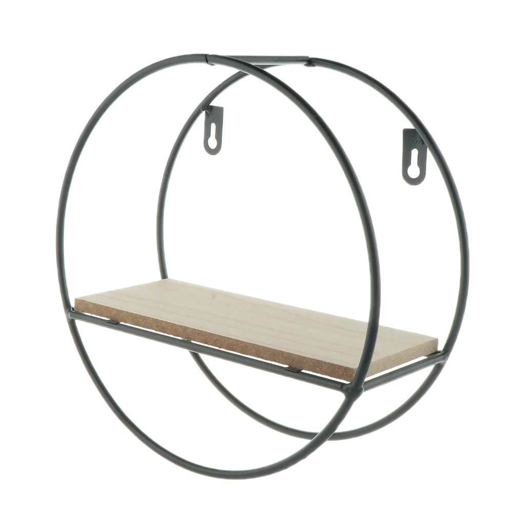 Garden Decor Iron Floating Shelves Corner Square Storage Shelf Wall Display Rack