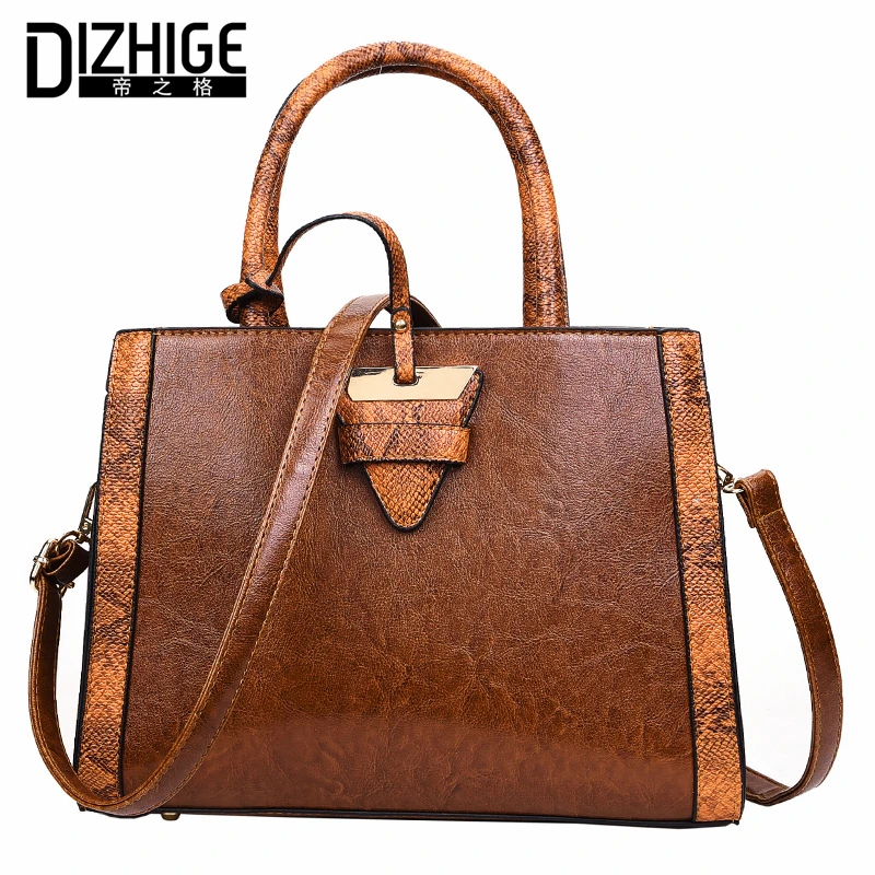 

DIZHIGE Brand New Tote Bag Handbags Women Famous Designer Shoulder Bag Women Leather Handbag High Quality Ladies Hand Bags 2018