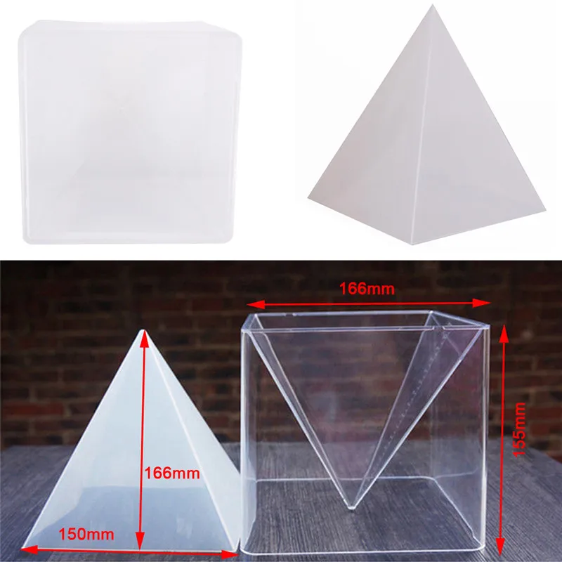 

Pyramid Silicone Mould For DIY Decorative Craft Jewelry Resin Necklace Pendant Mold 15cm