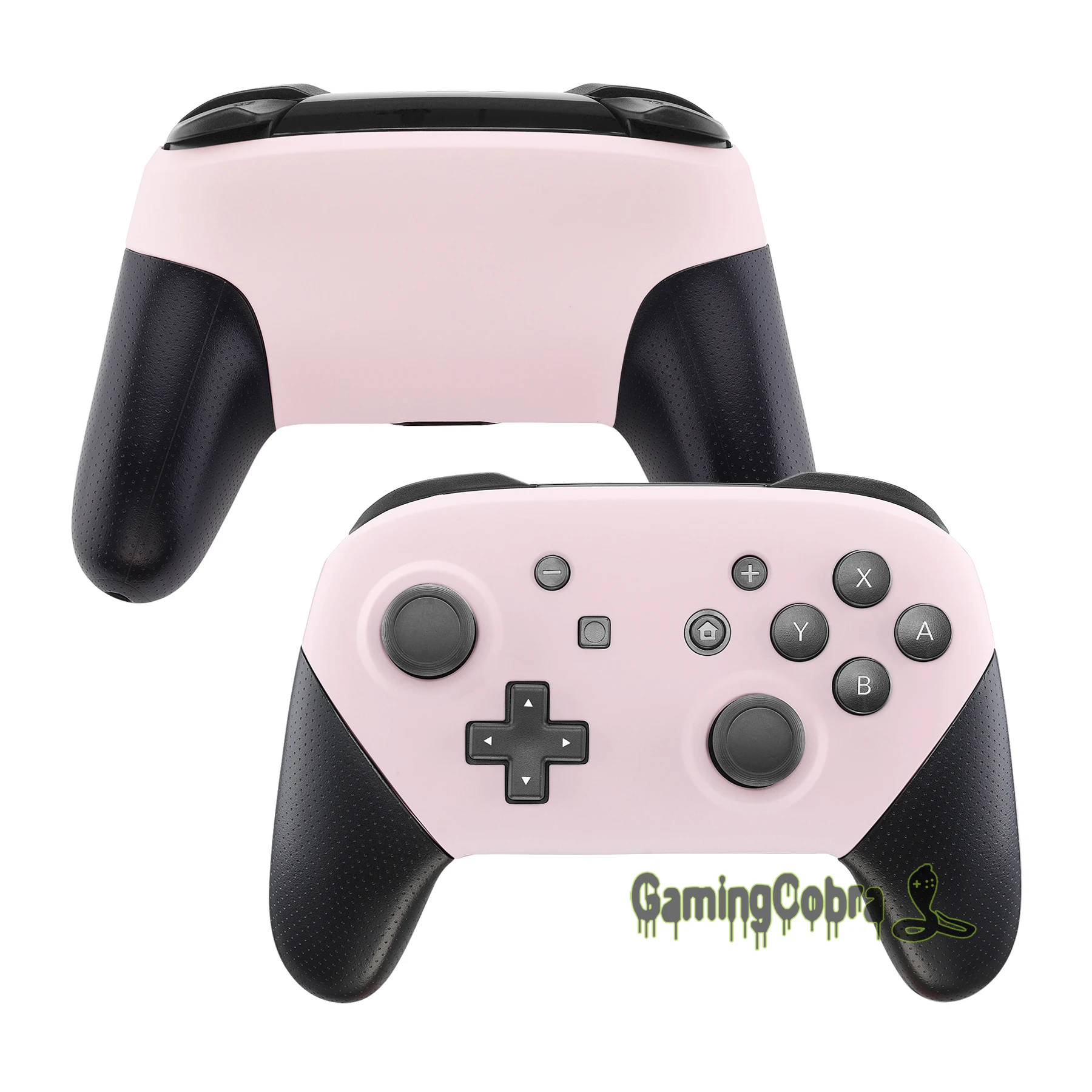 

Soft Touch Sakura Pink Faceplate and Backplate Replacement Shell Housing Case Cover for Nintendo Switch Pro Controller