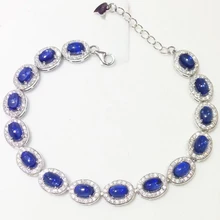 Натуральный Сапфировый Браслет браслет цепочка настоящий и натуральный голубой сапфир драгоценные камни 0.6ct* 17 шт драгоценный камень# BL18092400