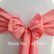 Горячая Fiesta Коралл Тафта Председатель Sash Для Свадебное Event& Украшение Партии