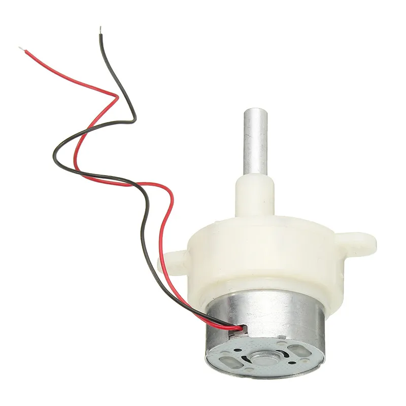2шт DC 5 V 6 V 9 V 12 V червячный редуктор длинный вал для мотора шестерни низкоскоростной двигатель 5-12 RPM