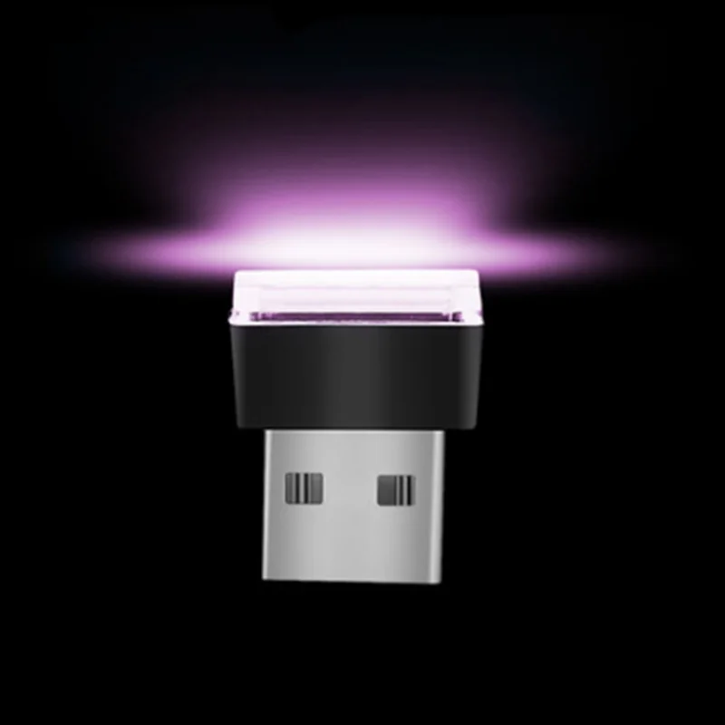 1 шт. авто-Стайлинг USB атмосферу светодиодный светильник автомобильные аксессуары для Audi A1 A2 A3 A4 A5 A6 A7 A8 B5 B6 B7 B8 C5 C6 Q2 Q3 Q5 Q7 TT S3 - Название цвета: Purple