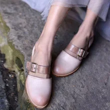 Zapatos mujer; женская обувь; туфли-лодочки из искусственной кожи с ремешком и пряжкой; женские летние сандалии-гладиаторы на низком каблуке в стиле ретро; большие размеры; chaussure femme