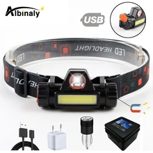 Waterproof LED bicycle light COB work light 2 light mode with magnet headlamp built-in 18650 battery suit for night riding Waterproof LED bicycle light COB work light 2 light mode with magnet headlamp built-in 18650 battery suit for night riding