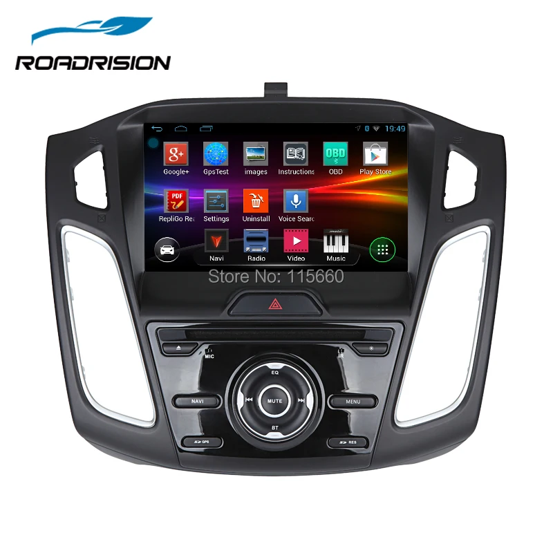 RoadRision 4 ядра 1024*600 автомобильный dvd плеер Android 6 0 радио для Ford Focus 3 2012 2013 2014 2015 с BT wi fi