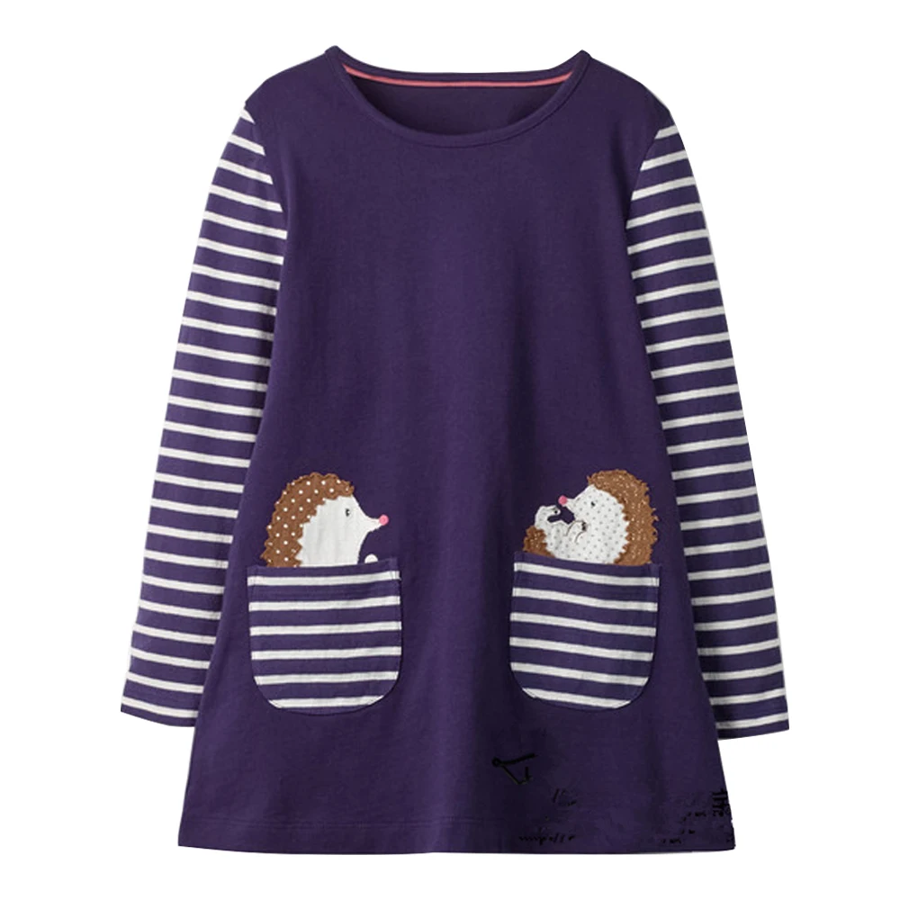 Littlemandy Ежик осеннее платье принцессы модель года, новые брендовые Детские платья Одежда для маленьких девочек Детский костюм с длинными рукавами