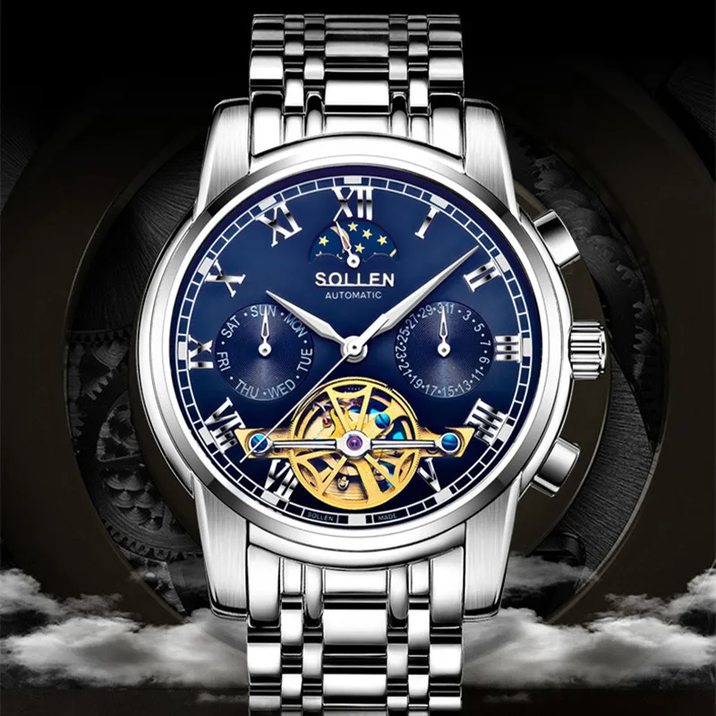 

Relogio Masculino Men Watches Automatic Mechanical Watch Male Tourbillon Clock Fashion Skeleton Watch men Top Brand Wristwatch