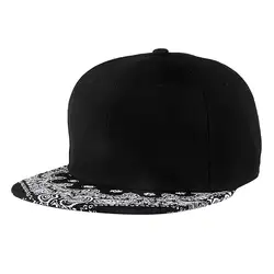 WuKe вышивка Snapback, Бейсбол шляпа плоские края хип-хоп шапки, черный узор