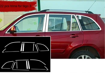 

Stainless steel Exterior Window Sill Lid Trims car accessories for chery tiggo 3 2014 2015 2016 2017 2018 Car Styling