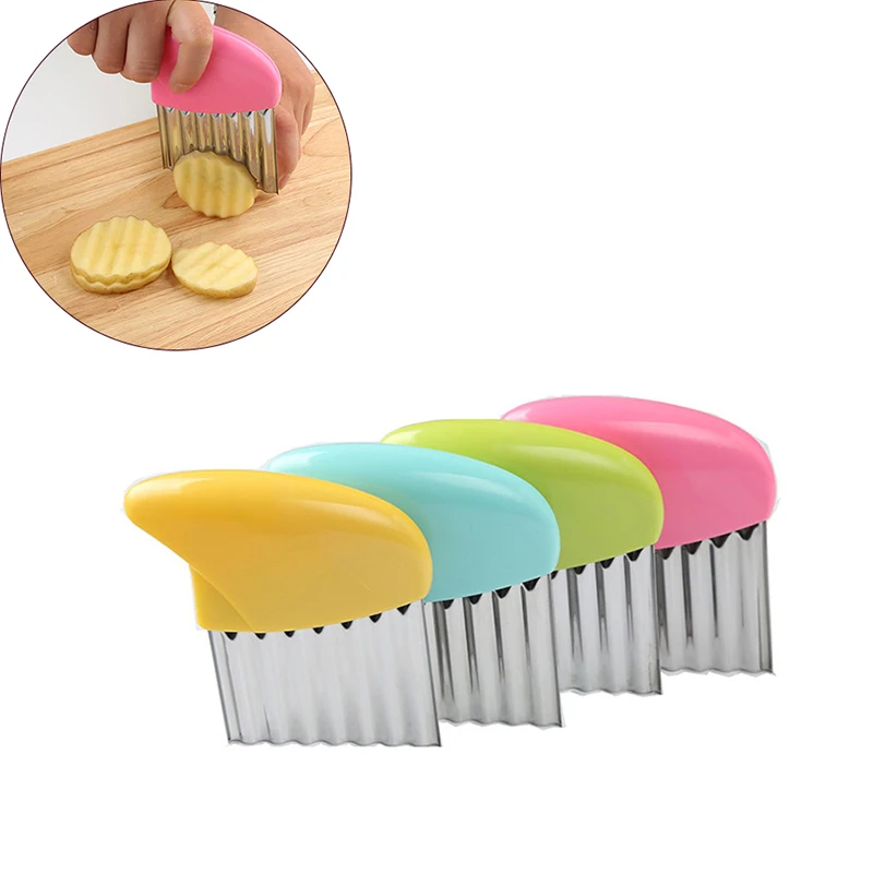 

1pcs Potato French Fries Cutter Vegetable Spiralizer Making Peeler Wavy Edged Knife Fruit Vegetable Shredder Slicer Kitchen Tool