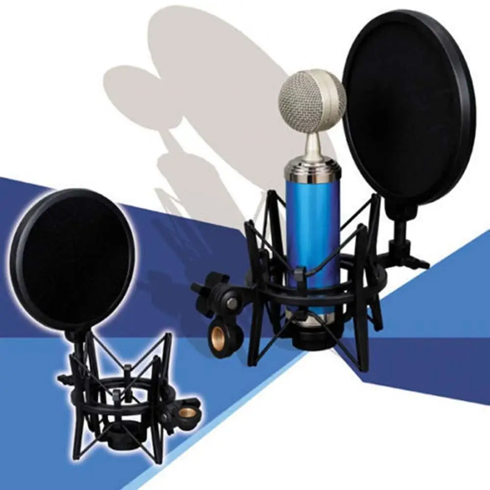 SH 100 Pro Professional Microphone Mic Shock Mount with Pop Shield