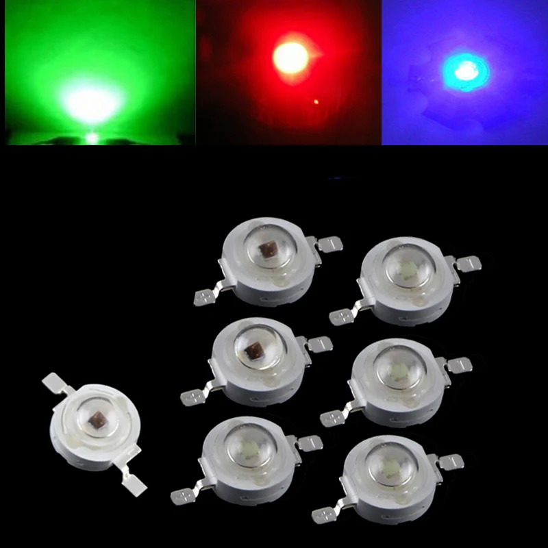 

Lot 10 20 50 1W 2W 3W 30mil 45mil Blue 445nm-460nm Red 620NM-630NM Deep Red 660nm-665nm, Green 520nm-530nm Led Light BeadLamp