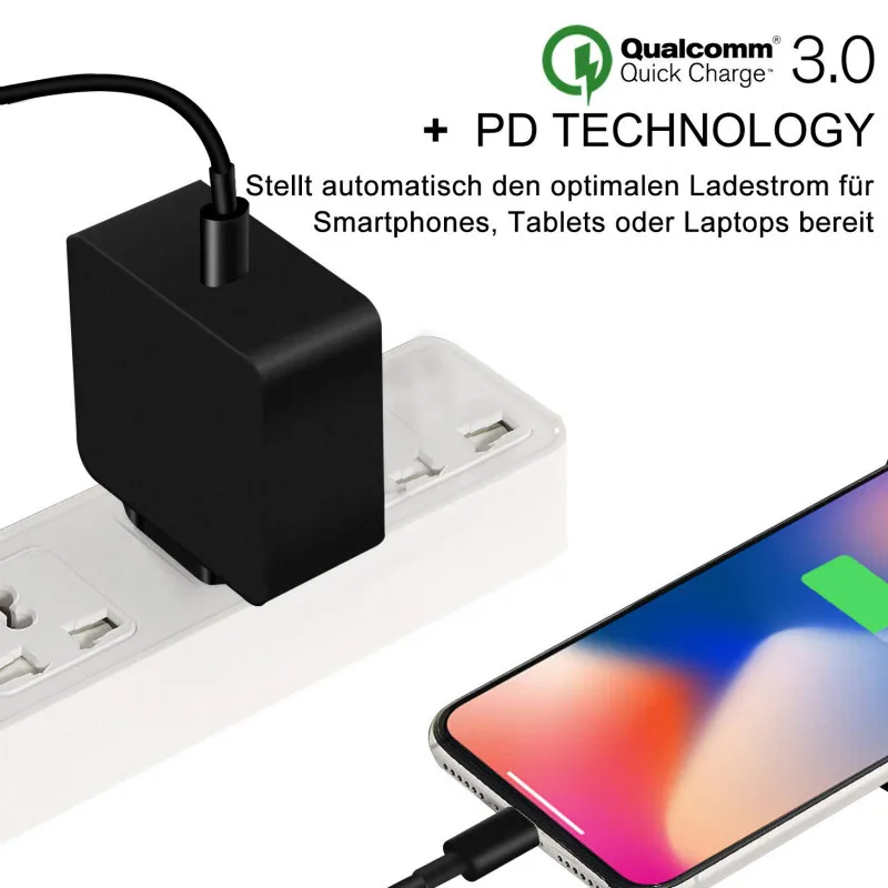 Usb type-C PD зарядное устройство питания 65 Вт портативное настенное зарядное устройство адаптер для MacBook Pro, nintendo Switch, Google Pixel