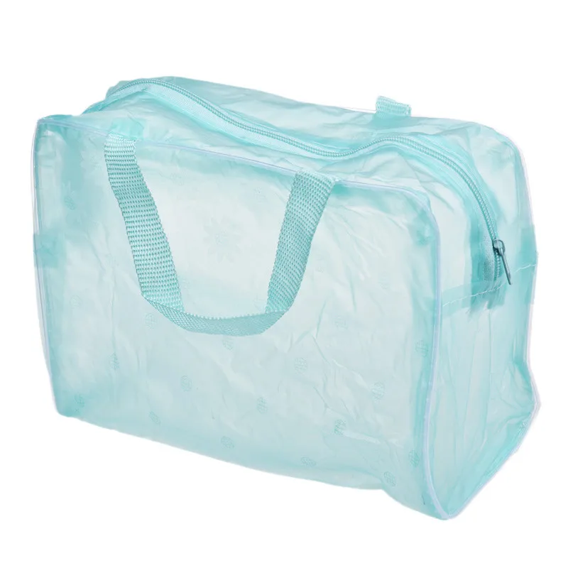 

2018 Cosmetic Bag Portable Makeup Bag Cosmetic Toiletry Flower Transparent Travel Organizer Bag Makeup Bags Clear Zipper Pouch
