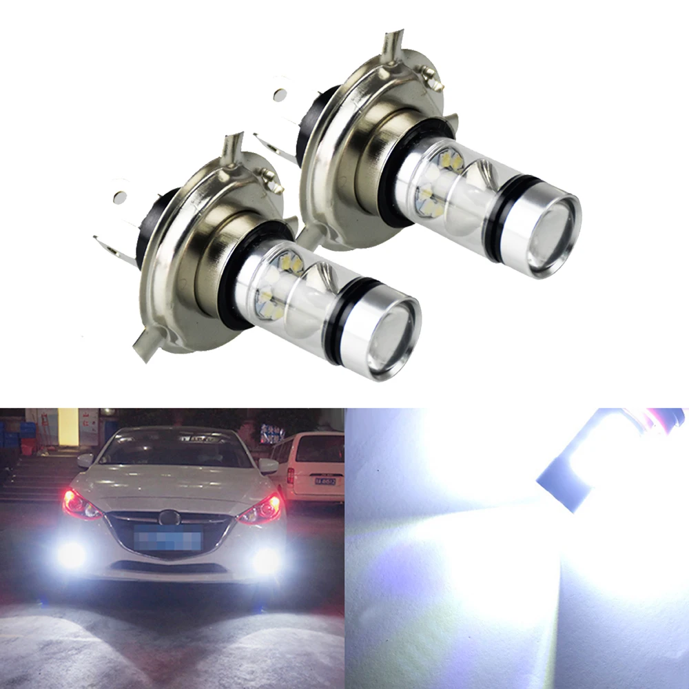 2 шт. высокомощный автомобильный LED H4 H7 H8 H11 противотуманный фонарь 100 Вт