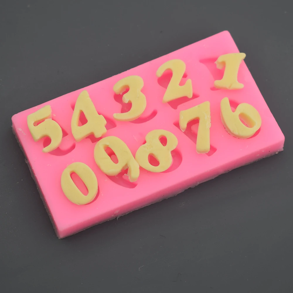 

Silicone Cake Mold Cookies Decorating Numbers Mat Chocolate Baking Mould Fondant Cake Tools Bakeware Pastry