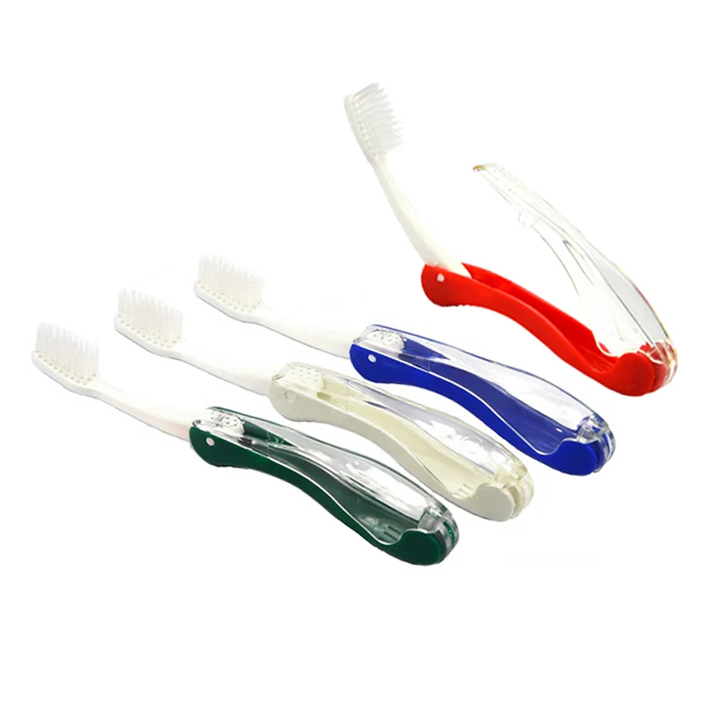 4pcs Outdoor Fine Soft Toothbrush Portable Folding Foldable Toothbrush