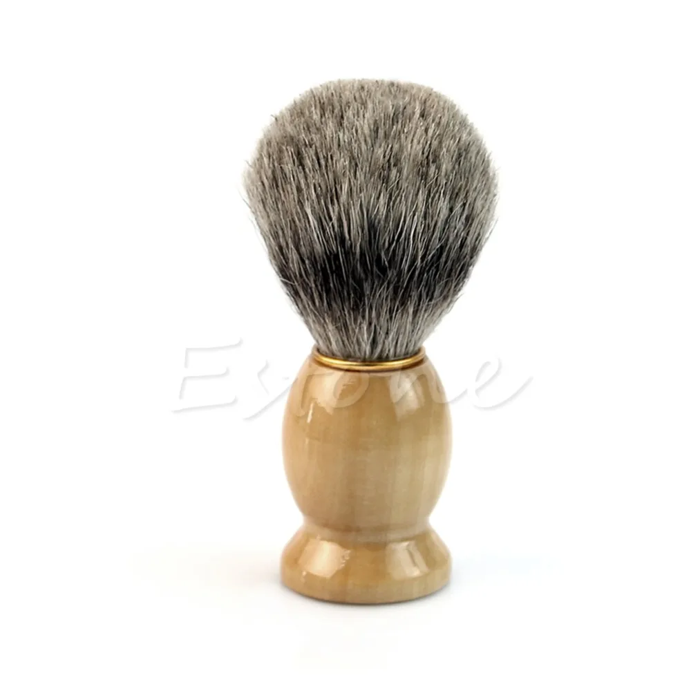 Новый Для мужчин деревянной ручкой Кисточки для бритья барсук волос Для мужчин отец подарок Парикмахерская инструмент # uy283