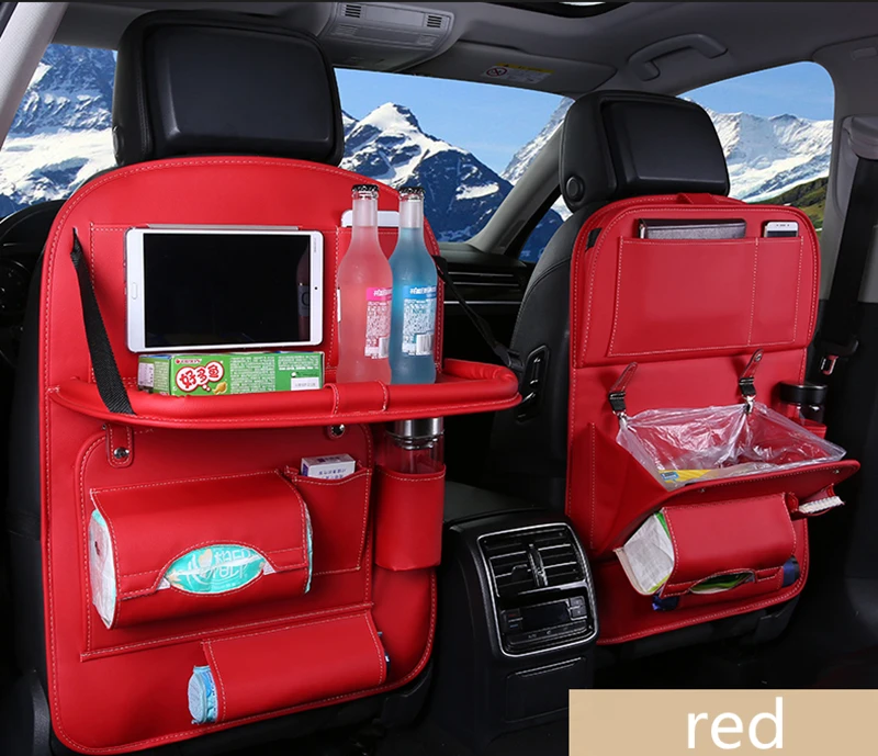 Assento de Carro de Volta Bolsa de Lixo Bolsas do Organizador Bolsa de Armazenamento de Viagem Acessórios para Automóveis Tidying com Lixo Novo Mesa Dobrável Estiva 9 saco de Armazenamento De Viagem Acessórios Para